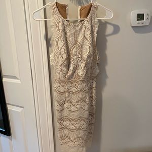 Jean jail lace white dress